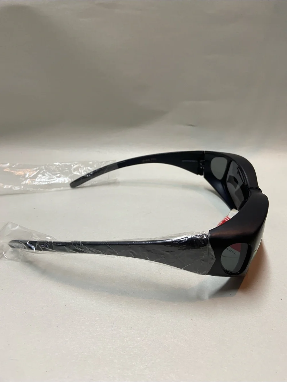 Polarized Black Women's Wrap Sunglasses fits over glasses